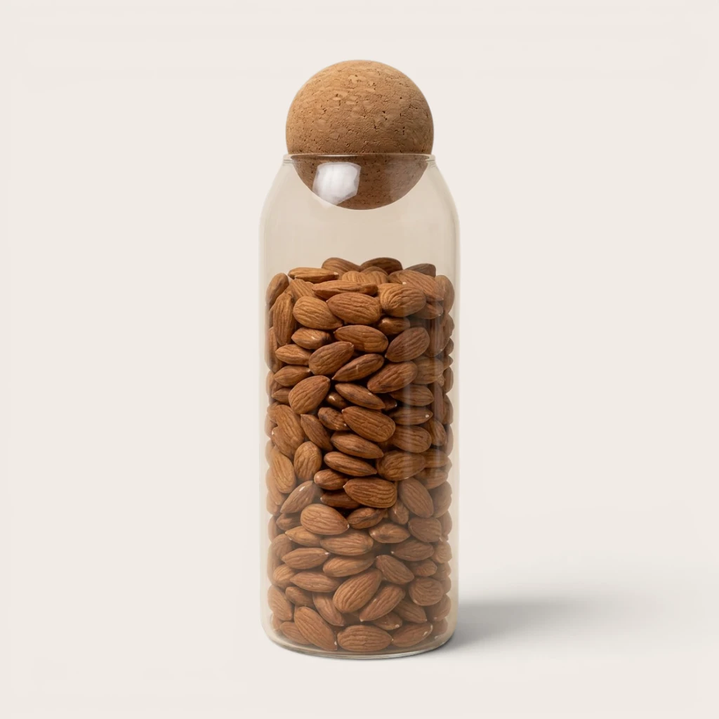 Bocal en Verre avec Boule de Liège 1000ml