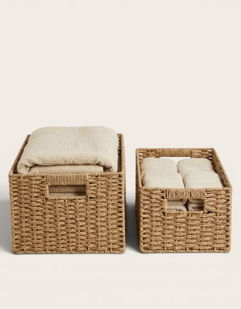 Duo de Paniers de Rangement Tissés