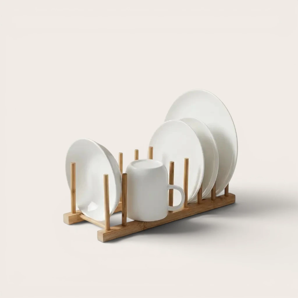 Porte Assiettes en Bambou